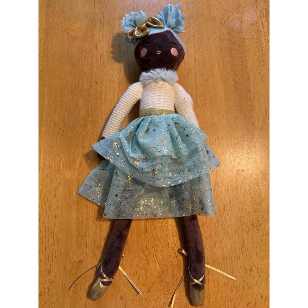 Nicole Miller Home Kids Ballerina Plush Stuffed Doll Brown